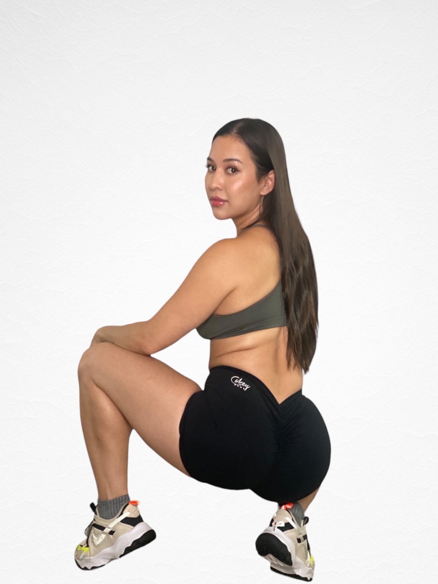 Black V-Back Compression Shorts