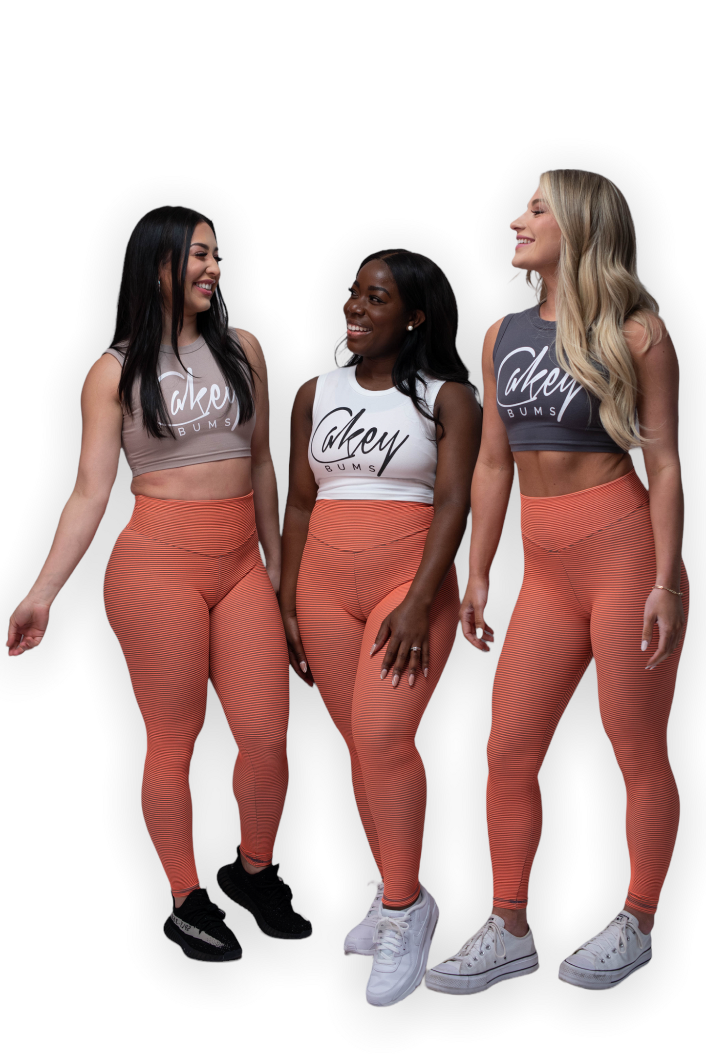 Orange Ribbed Leggings