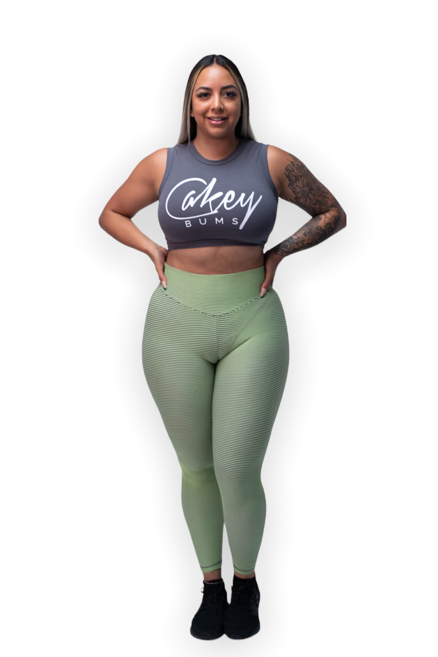 Lime Ribbed Leggings