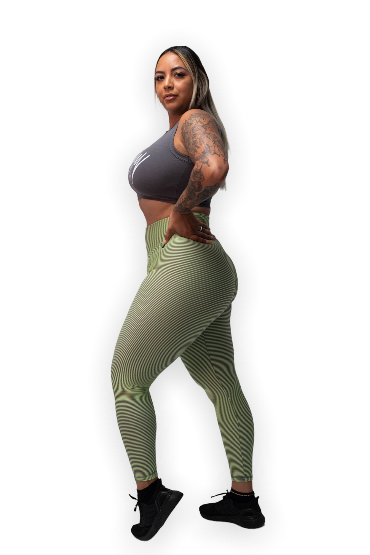 Lime Ribbed Leggings