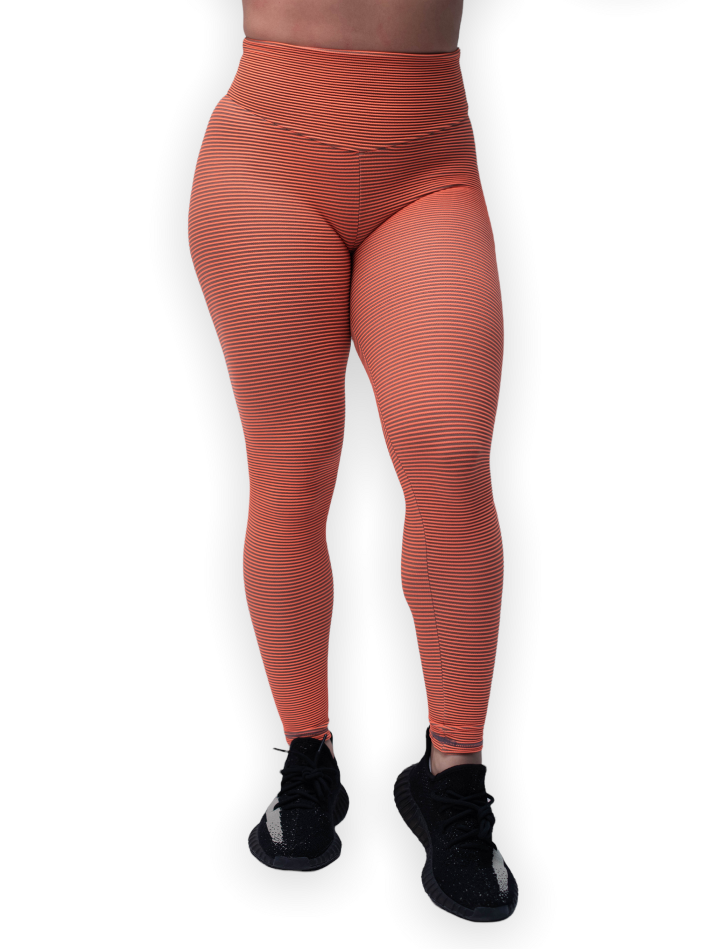 Orange Ribbed Leggings