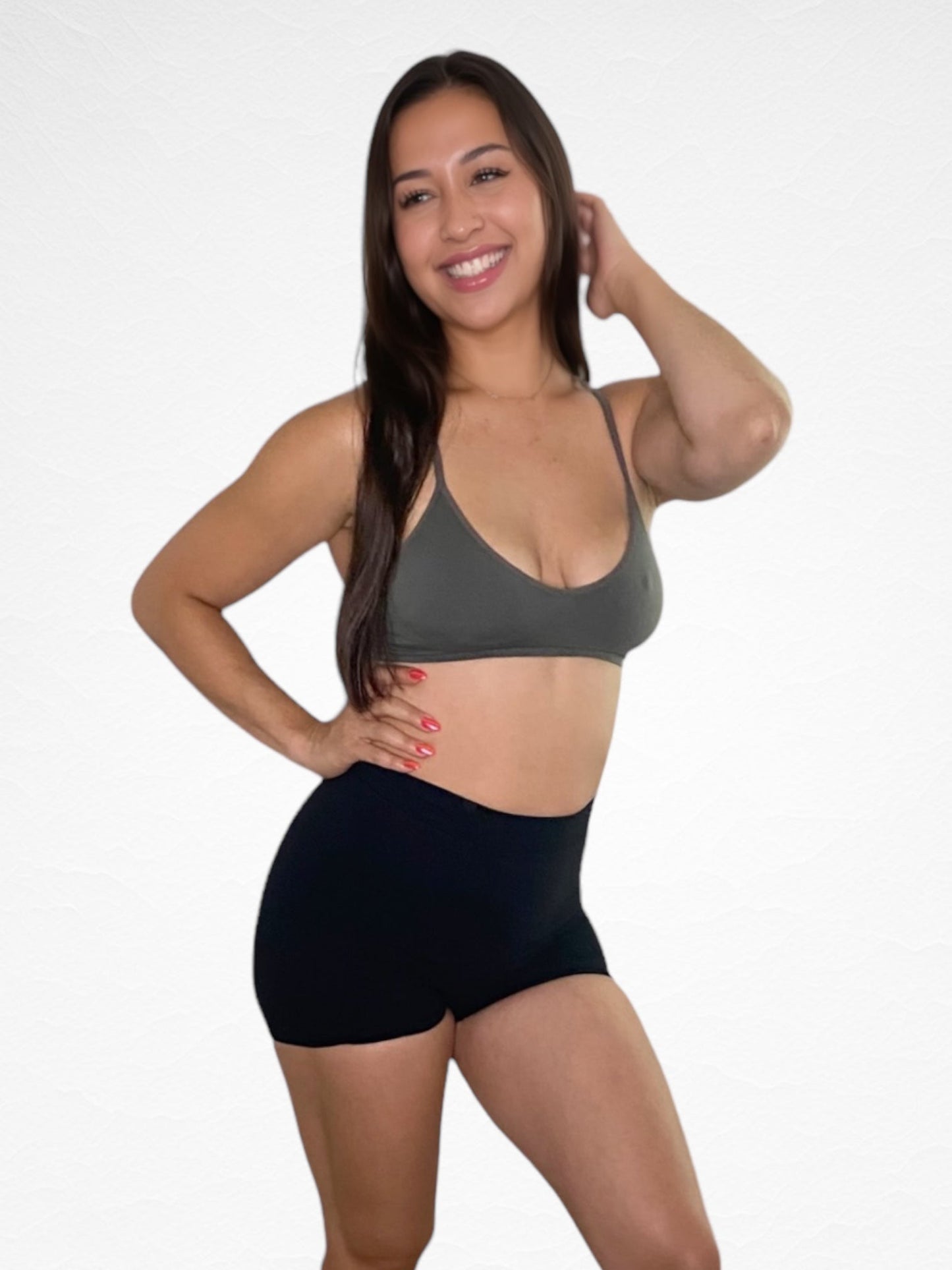 Black V-Back Compression Shorts