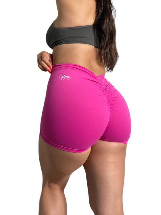Pink V-Back Compression Shorts