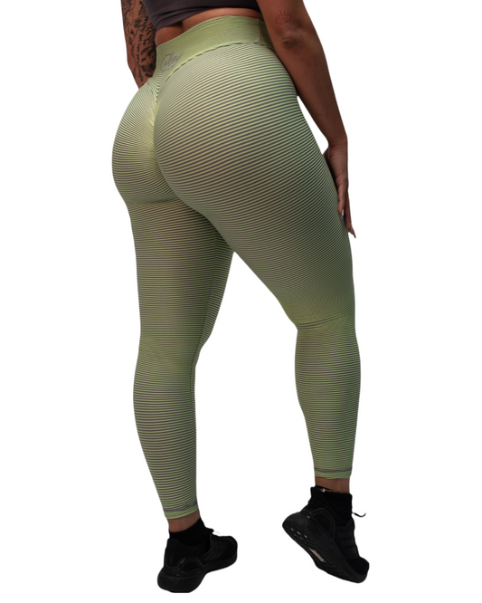 Lime Ribbed Leggings